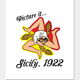 Picture It... Sophia Sicily Flag Posters and Art